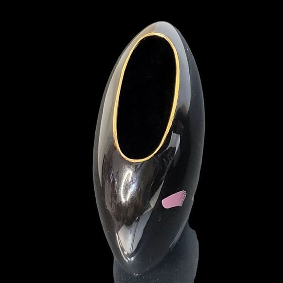 Vintage Otagiri Ceramic Vase Black Cat Face - Picture 5 of 8